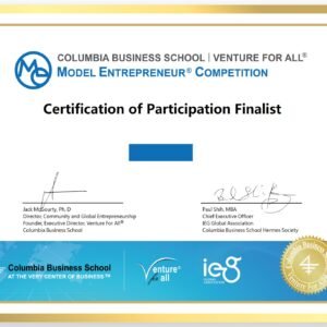 Columbia Business School Venture For All® Certificate